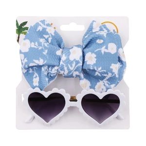 LNew Toddler Baby Girl Heart shaped Sunnies with Matching Bow.
